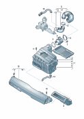 vw 129080 air filter with connecting parts